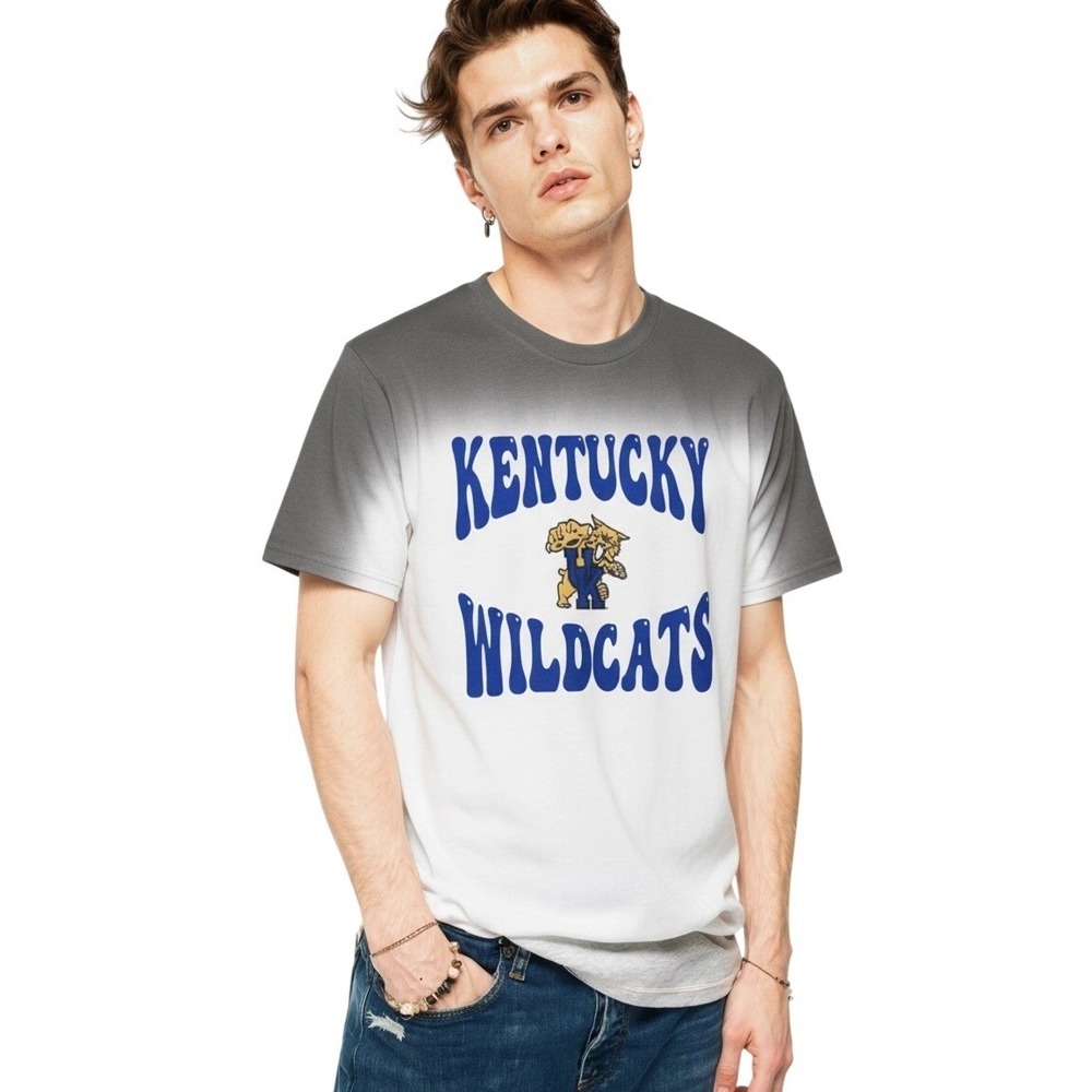 Gameday Couture Kentucky Wildcats Ombre T-Shirt Mens Small Gray White NCAA UK